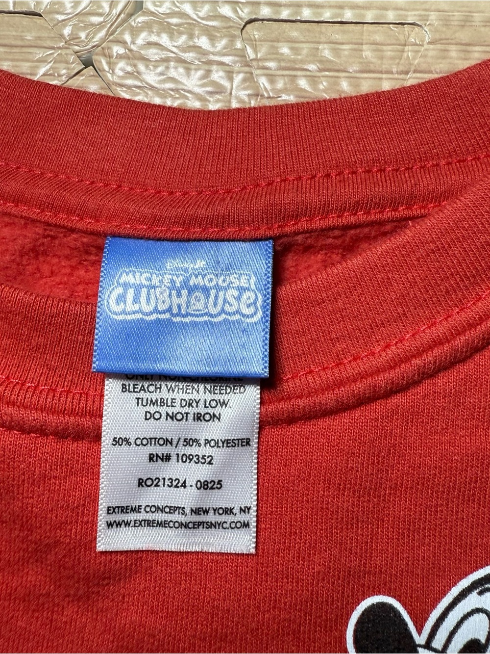 Disney Mickey Mouse Toddler Sweatshirt 4T Red Long Sleeve Boys Pullover - Picture 7 of 9